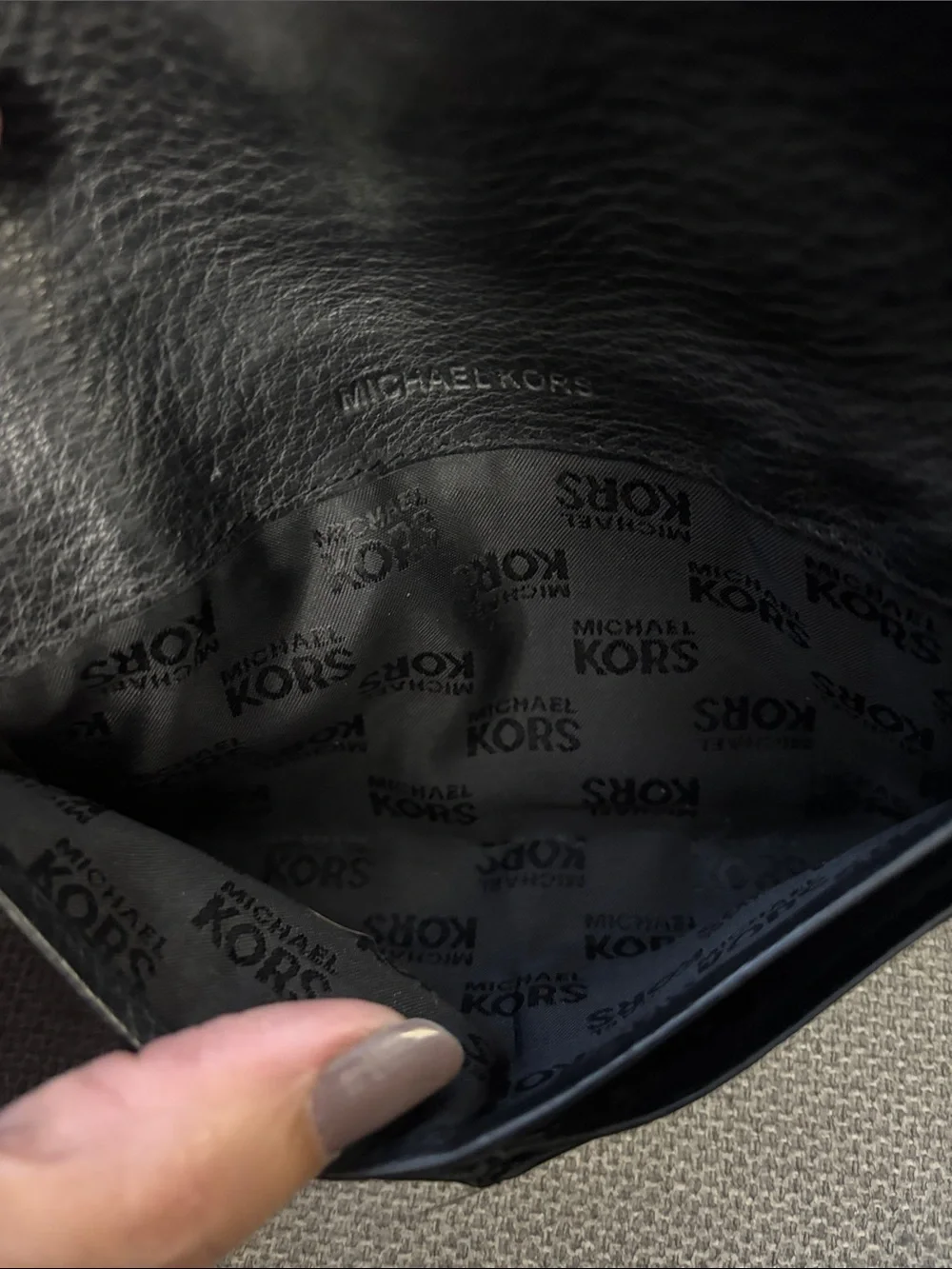 Michael Kors pebbled leather